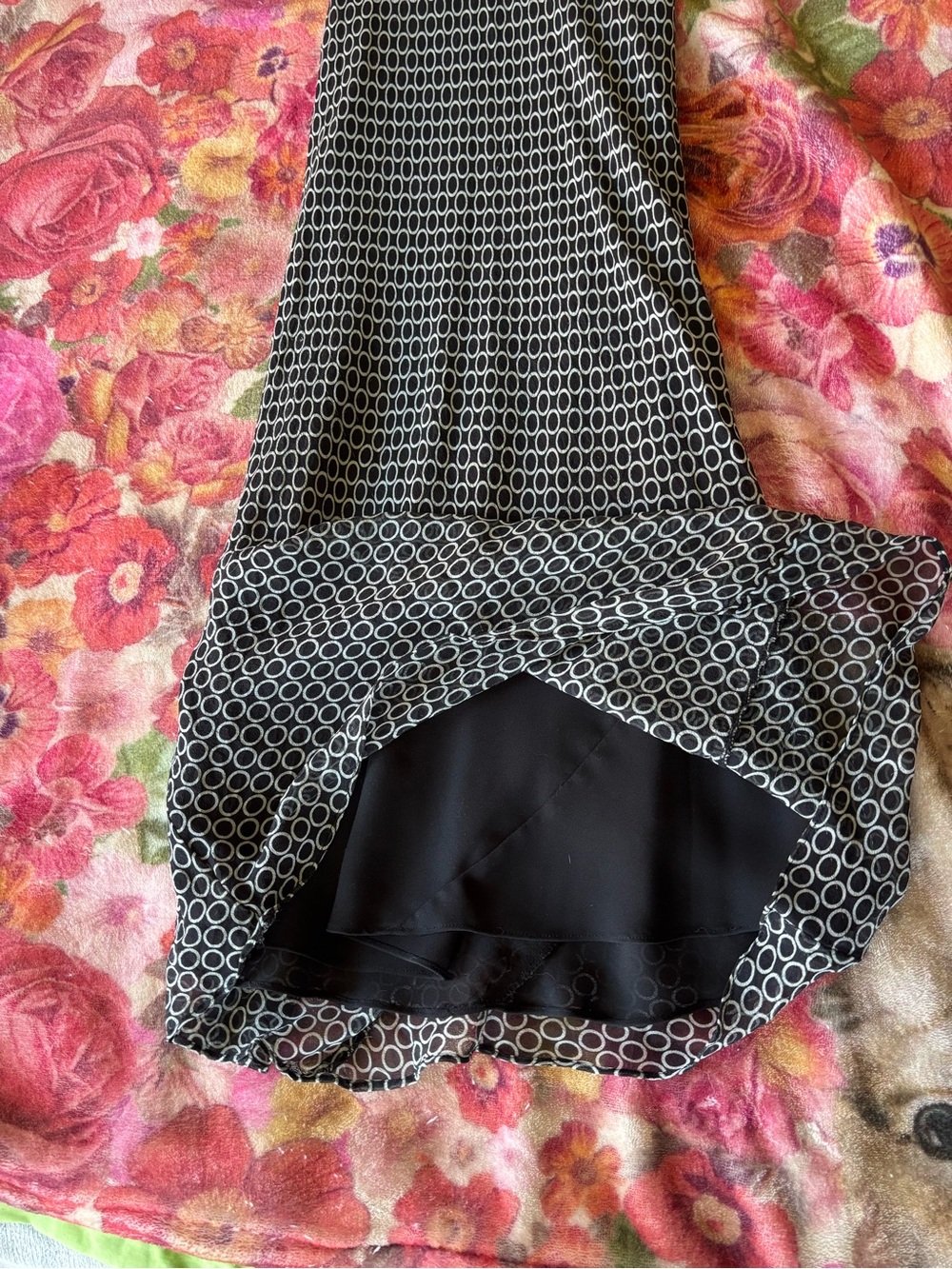 black and white vintage circle dress - Picture 5 of 7